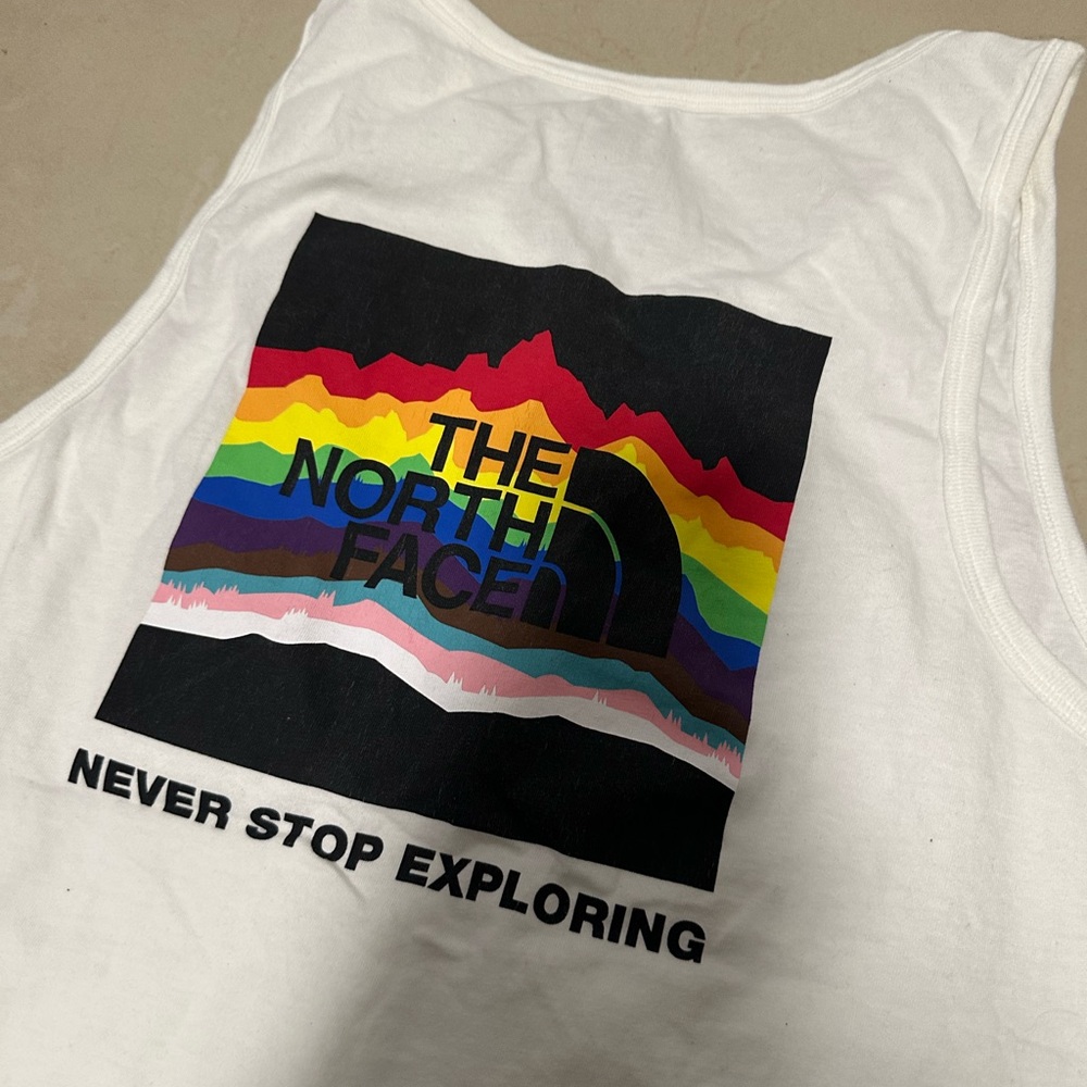 The North Face White Tank with Colorful Graphic